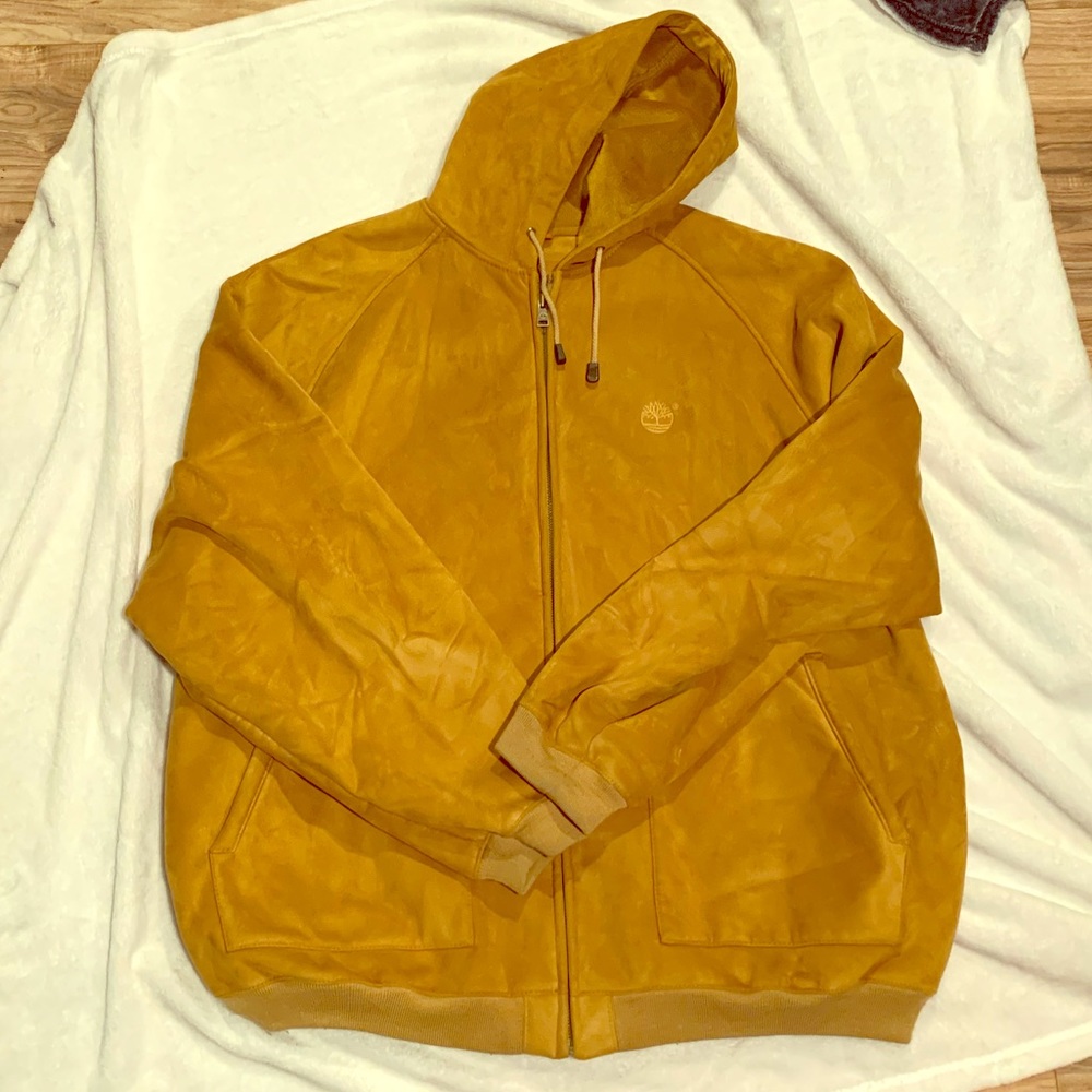 3XL Timberland Zipper Suade  Mustard Color Jacket
